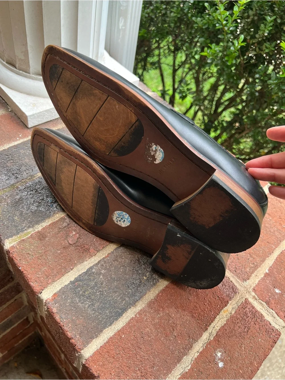 Tommy Hilfiger Black Leather Bit Loafers